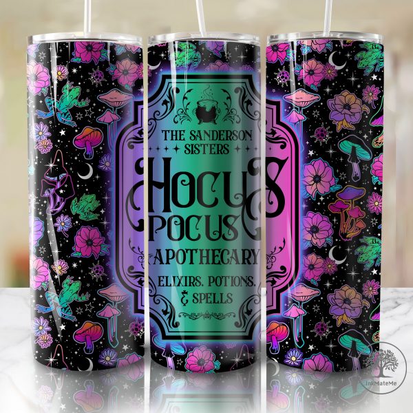 Neon Halloween Witch 20oz Skinny Tumbler Wrap Png, Witches Sisters 20oz Tumbler, Halloween Sisters 20oz Skinny Tumbler, Spooky Vibes