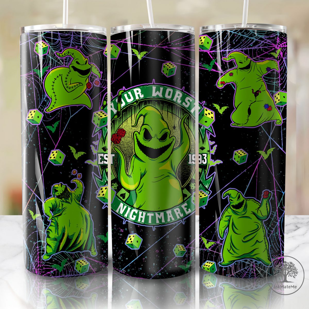 Halloween Horror 20oz Skinny Tumbler Wrap, Coffee Lovers, 90s Horror Movie 20oz Tumbler Png, Horror Fall Coffee 20oz Skinny Tumbler