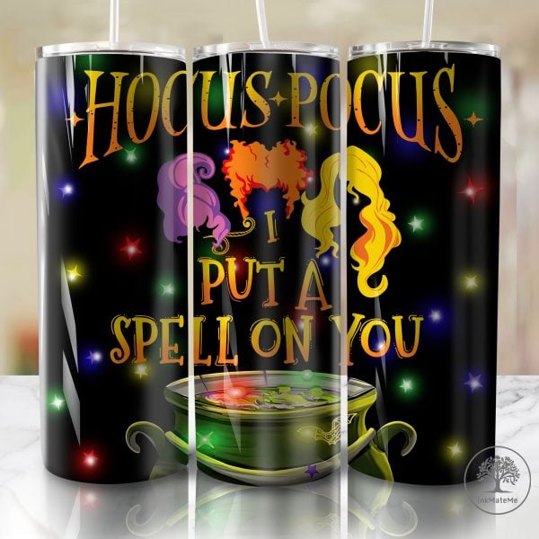 Halloween Witch 20oz Skinny Tumbler Wrap Png, Witches Sisters, Spooky Season 20oz Tumbler,Halloween Sisters 20oz Skinny Tumbler, Witch Squad