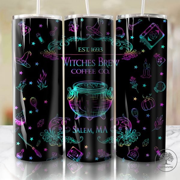 Halloween Witch 20oz Skinny Tumbler Wrap Png, Spooky Season 20oz Tumbler, Witch 1693 Png, Drink And Coffee 20oz Skinny Tumbler, Witch Squad