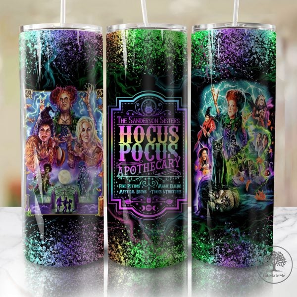 Witches Sisters 20oz Skinny Tumbler Wrap Png, Spooky Season 20oz Tumbler, Halloween Sisters 20oz Skinny Tumbler, Witch Squad,Halloween Witch