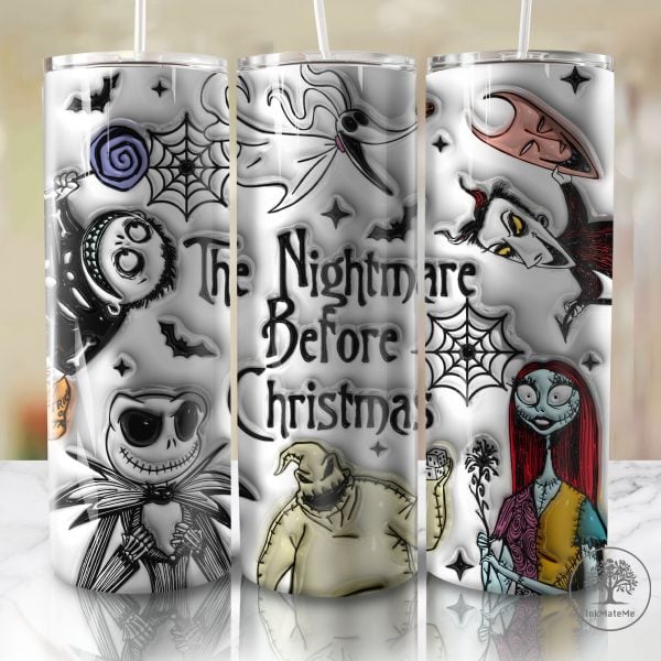 3D Inflated Halloween 20oz Tumbler Png, Trick Or Treat, Horror Characters Tumbler Wrap Png, Horror Characters, Horror Movie, Movie Killers