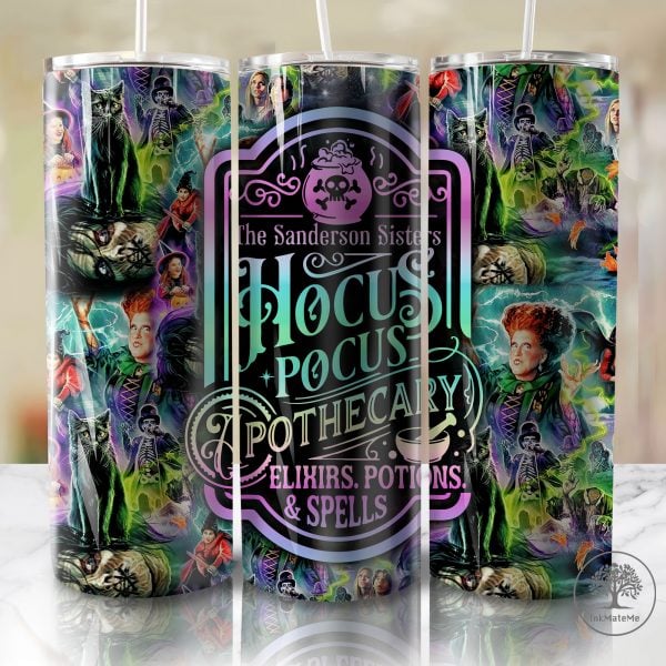 Halloween Witch 20oz Skinny Tumbler Wrap Png, Witches Sisters 20oz Tumbler, Halloween Sisters 20oz Skinny Tumbler, Fall Png, Spooky Vibes