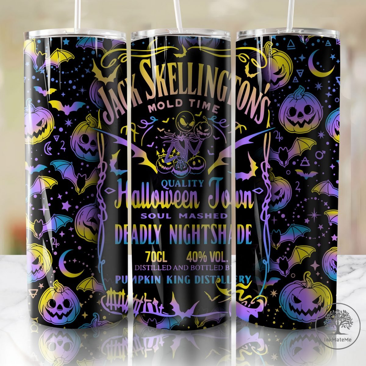 Halloween Png, Trick Or Treat Png, Spooky Season Tumbler Wrap Png, Pumpkin Png, Small Town Png, Horror Movie 20oz Skinny Tumbler Wrap