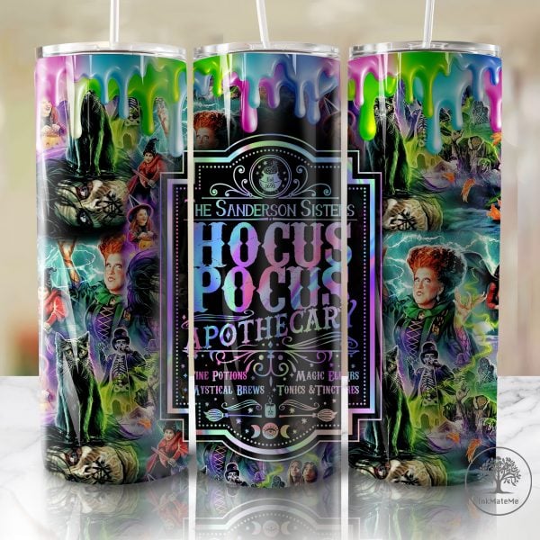 Halloween Witch 20oz Skinny Tumbler Wrap Png, Witches Sisters 20oz Tumbler, Witch Squad, Halloween Sisters 20oz Skinny Tumbler,Spooky Season