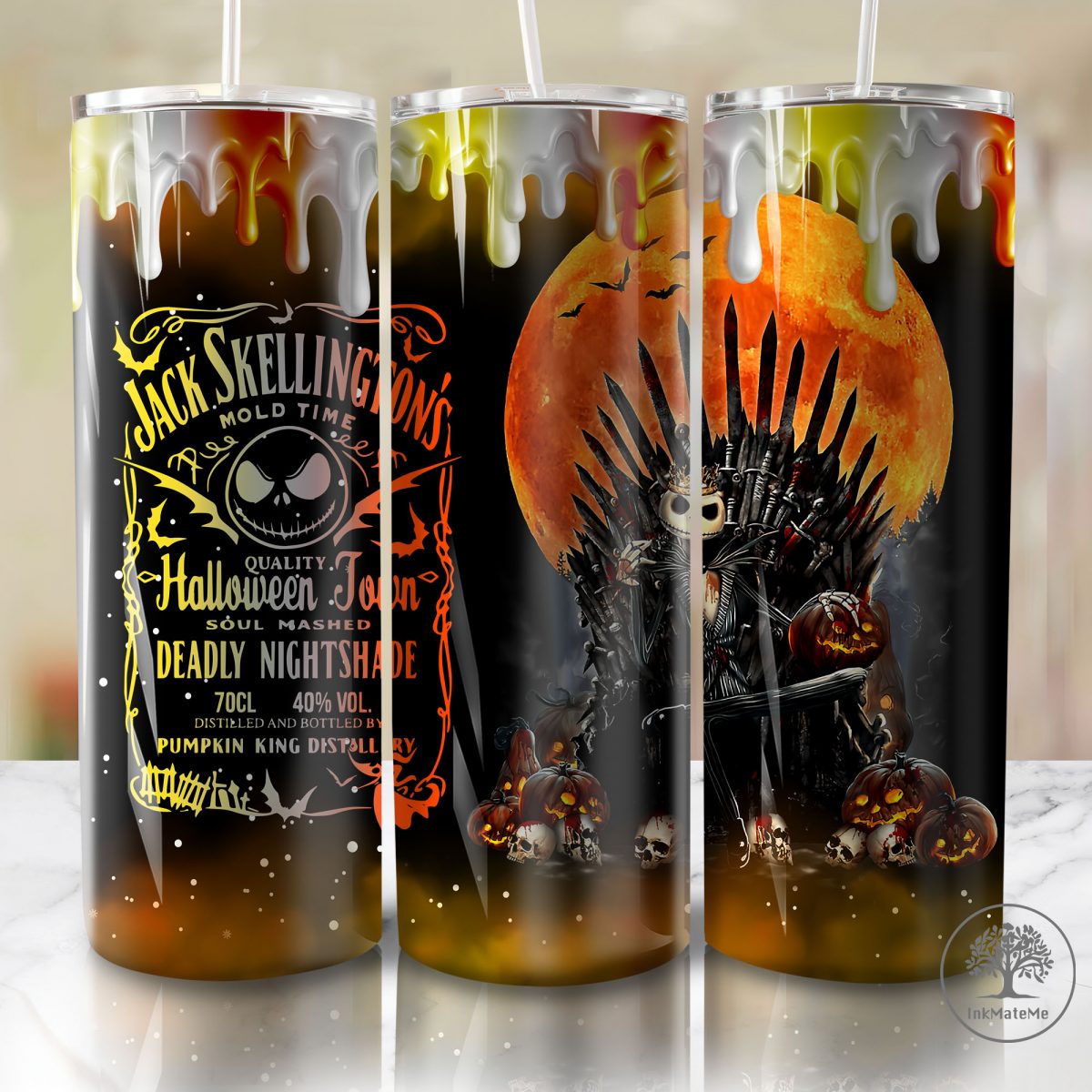 Halloween Png, Pumpkin Png, Small Town Png, Trick Or Treat Png, Spooky Season Tumbler Wrap Png, Horror Movie 20oz Skinny Tumbler Wrap