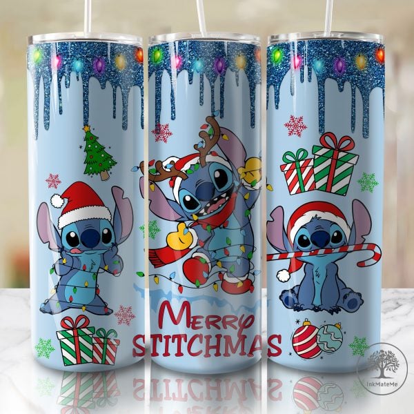 Glitter Merry Christmas 20oz Skinny Tumbler Png, Faux Sequin Png, Christmas Character Tumbler Wrap Png, Xmas Holiday Png, Christmas Vibes