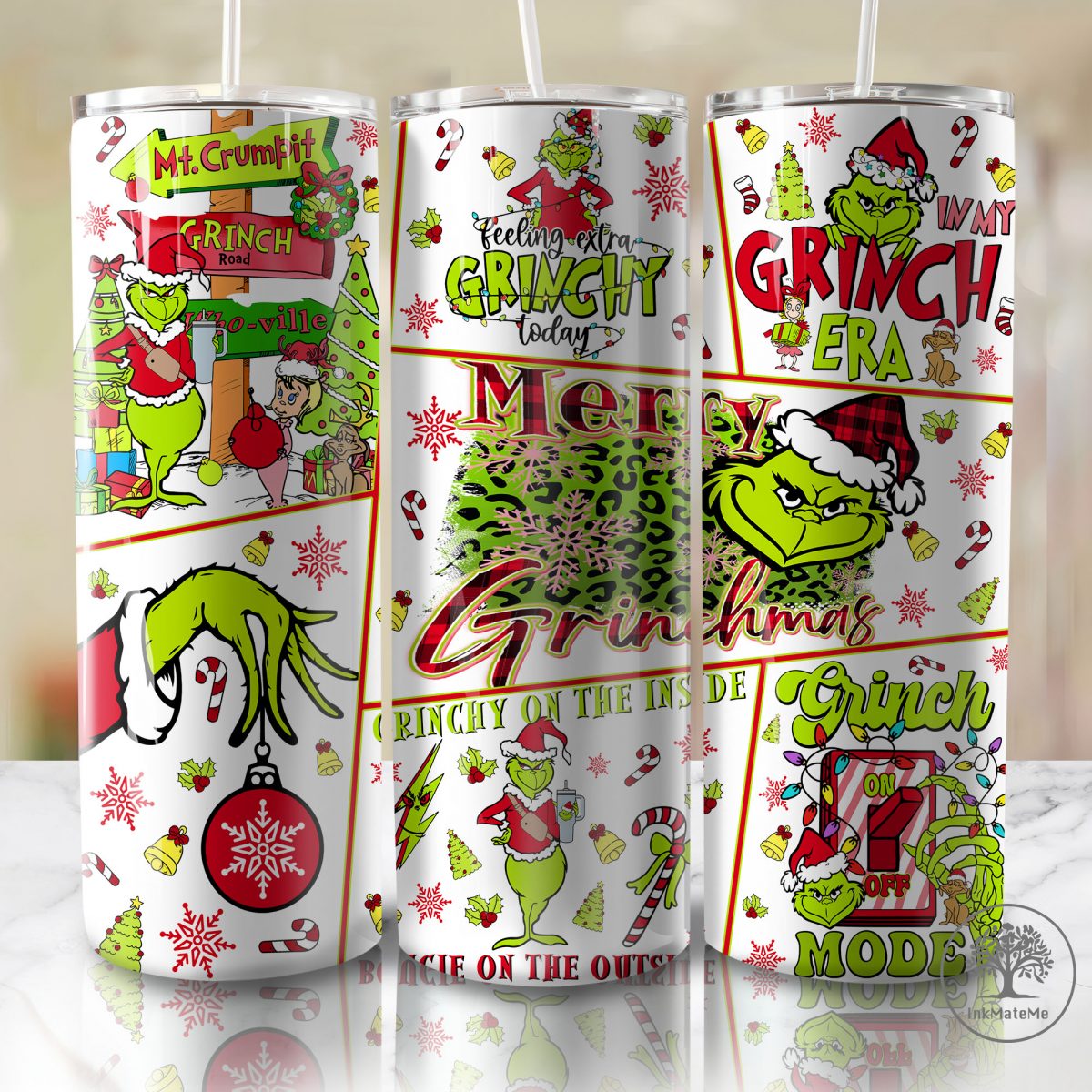 Christmas 20 Oz Skinny Tumbler Sublimation, Retro Holiday, Christmas 20oz Tumbler Wrap,Xmas Holiday Png, Christmas Movies Png, Santa Hat Png