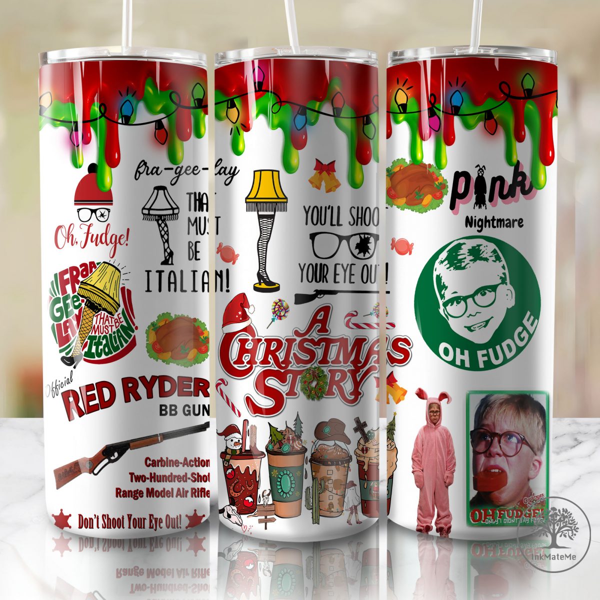 Family Comedy, 40oz Quencher Tumbler Wrap Christmas Sublimation Design, Funny Christmas Tumbler, Christmas Movie 40 oz Tumbler Png