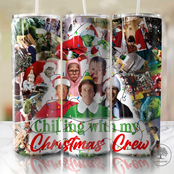 Family Comedy, 20 oz Skinny Tumbler Christmas Sublimation Design, Funny Christmas Tumbler, Drink & Latte, Christmas Movie Tumbler Wrap Png