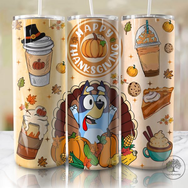 Happy Thanksgiving 16oz Libbey Glass Can Wrap, Family Thanksgiving, Fall Vibes, Blue Dog and Family Can Glass, Pumpkin Pie Png, Autumn Leaf