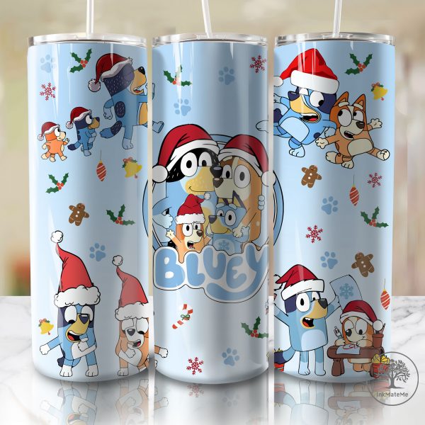 3D Inflated In My Mom Era 20oz Skinny Tumbler Png, Blue Dog Tumbler Wrap, Puff Christmas 20oz Tumbler, Christmas Movies Png, Family Xmas png