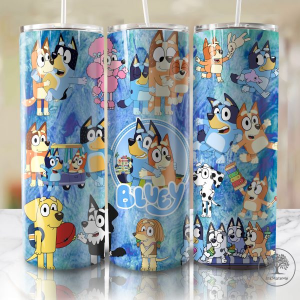 Bluey Tumbler Wrap, Bluey Png, Tumbler Wrap Png, Bluey Tumbler, Sublimation Tumbler, 20oz Tumbler Wrap, Skinny Tumbler Wrap