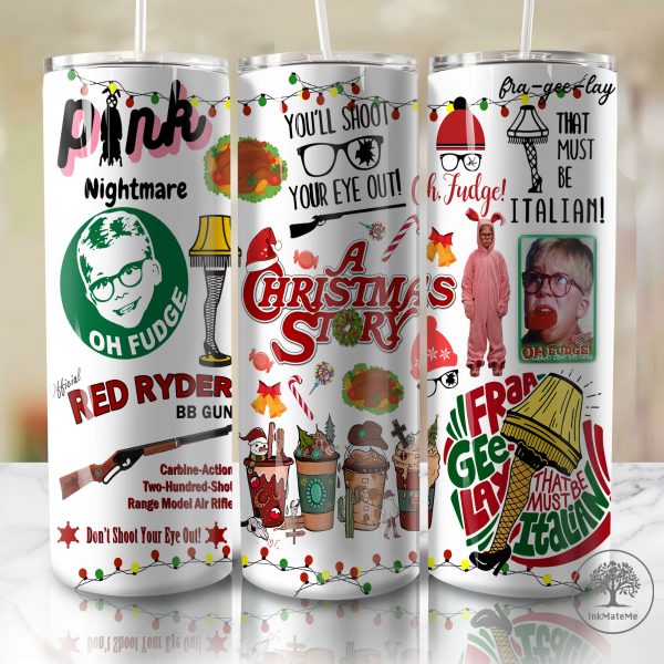 Family Comedy, 20 oz Skinny Tumbler Christmas Sublimation Design, Funny Christmas Tumbler, Drink & Latte, Christmas Movie Tumbler Wrap Png