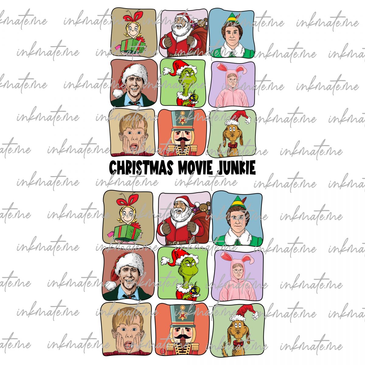 Christmas Movie Junkie Png, Stole Christmas Png, Merry Christmas Png, Xmas Holiday Png, Santa Hat Png, Retro Christmas Sublimation Design