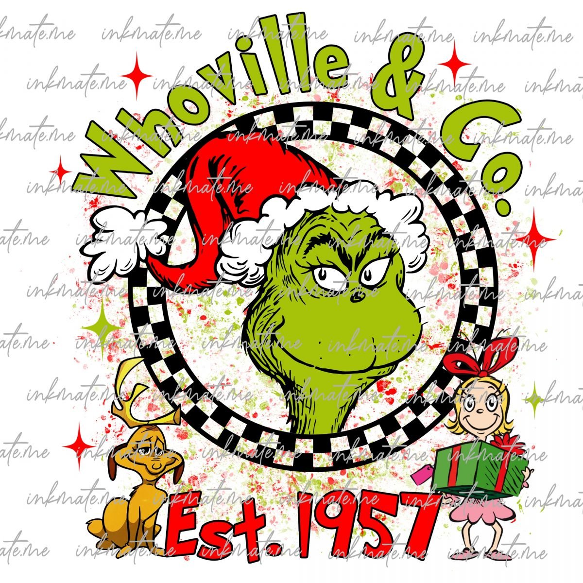 Retro Green Christmas Stealer Png, Stole Christmas, Merry Christmas Png, Santa Hat, Xmas Png, Christmas Vibes, Holiday Season,Christmas Gift