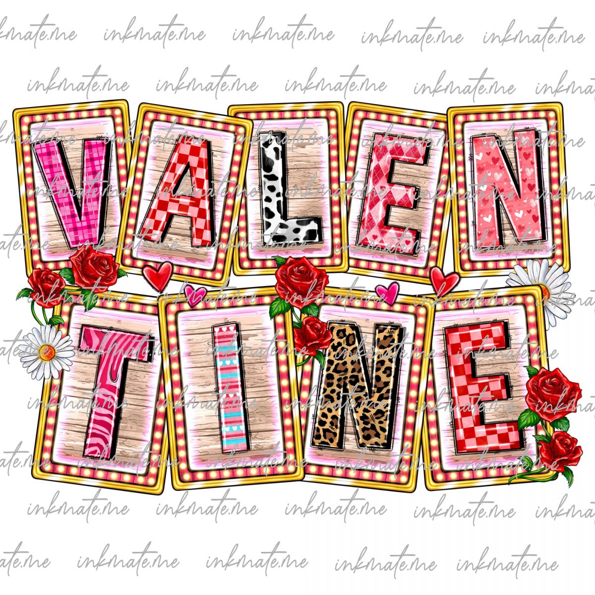 Digital PNG, Bundle Designs, Retro Valentine Png