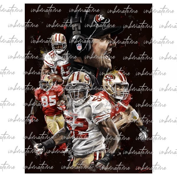 49ers Action, SF 49ers, 49ers Pride, 49ers Victory, 49ers Team Spirit, 49ers Game Day, SF Football, 49ers Fan Art, San Francisco Football