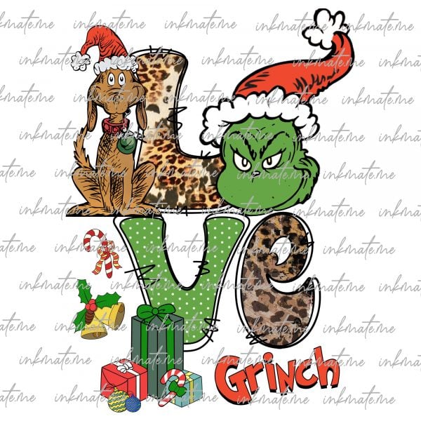 Christmas Love Png, Christmas Movies Png, Leopard Christmas Png, Santa Hat, Xmas Holiday Png, Merry Christmas Sublimation, Digital Download