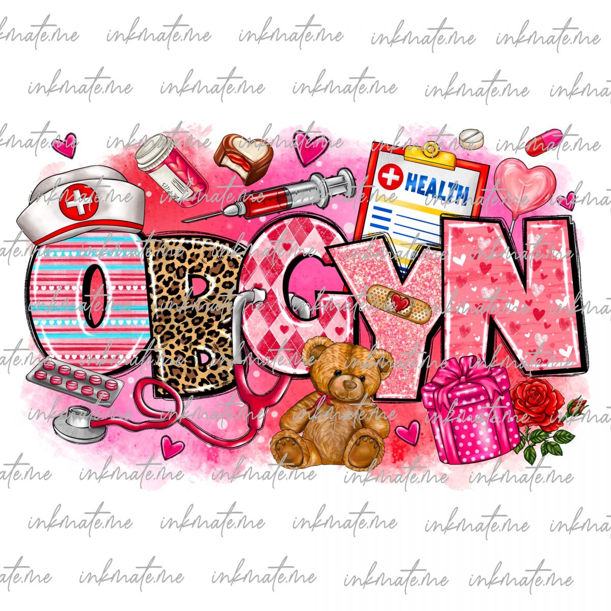 Valentine's Day Png, Bundle Designs, Retro Valentine Png