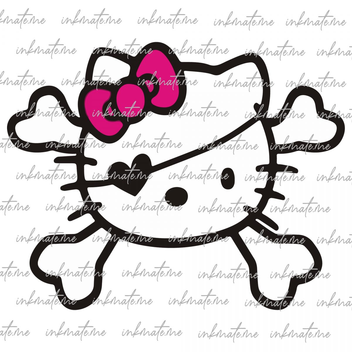 Kitty Love, Pink Kitty, Hello Kitty Art