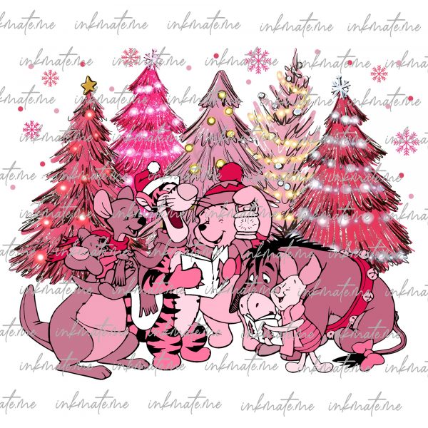 Christmas Castle Png, Pink Christmas Png, Merry Christmas Png, Family Christmas Png, Pink Christmas Vibes Png, Funny Xmas Holiday