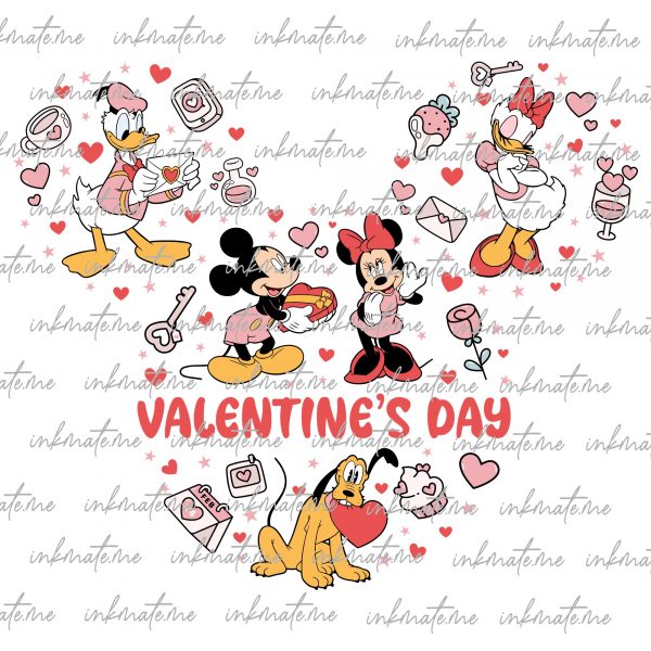 Romantic Mickey, Valentine's Day Mickey, Mickey Heart, Disney Mickey Love, Mickey and Minnie Valentine, Minnie's Valentine