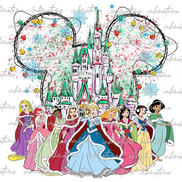 Watercolor Princess Squad Png, Best Day Ever, Vacay Mode Png, Family Vacation Png, Family Trip 2023 Png, Magical Kingdom Png, Princess Png