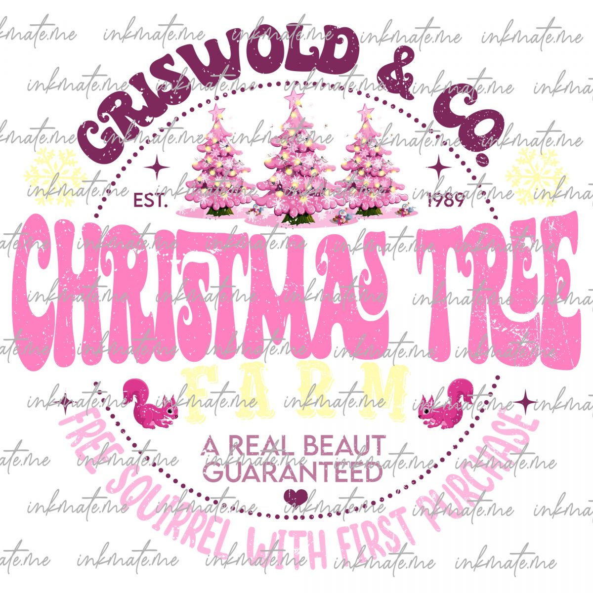 Pink Christmas Movie Png, Family Comedy Png, Tree Farm, Christmas Vacation, Christmas Sublimation, Christmas Movie Png, Retro Christmas Png