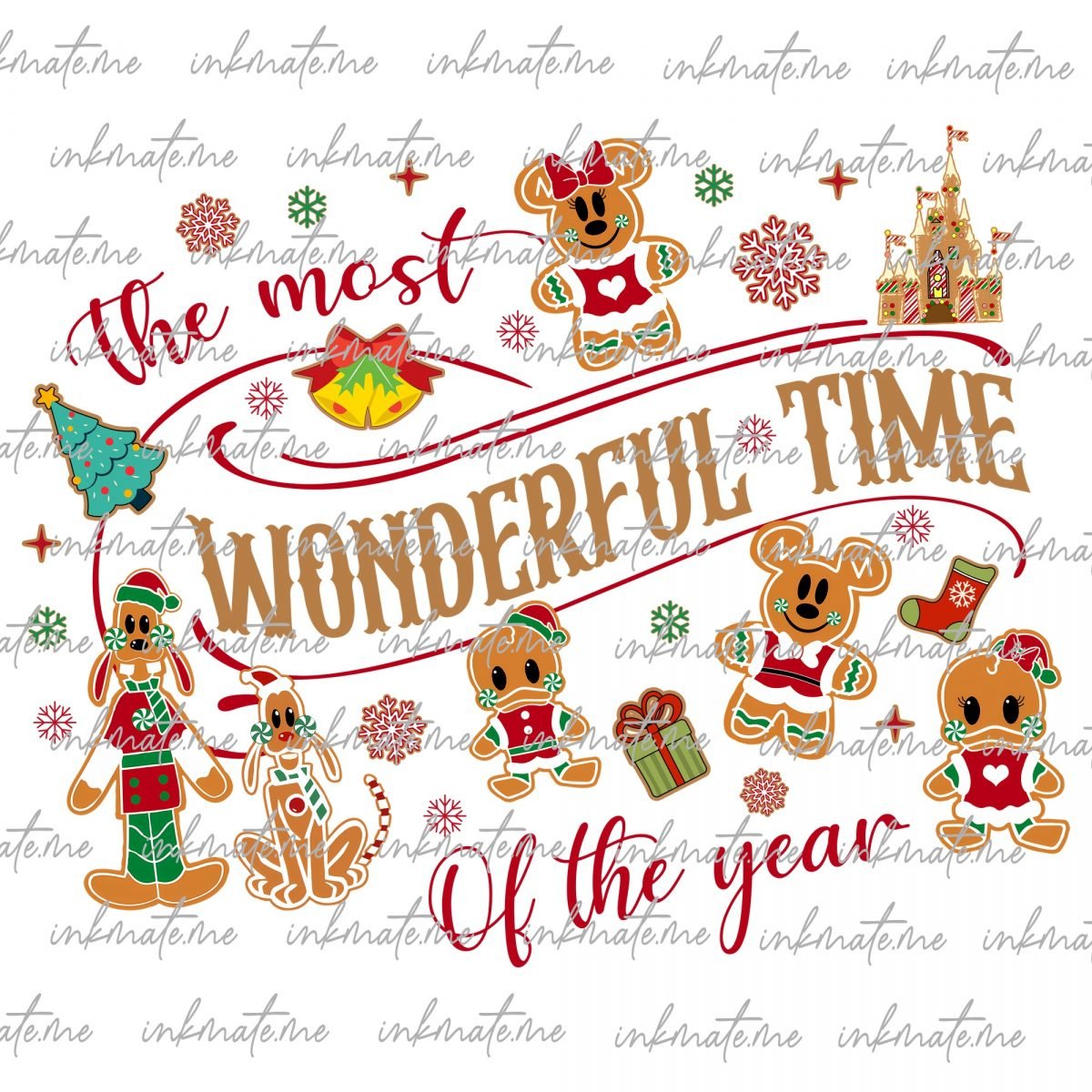 The Most Wonderful Time Of The Years Png, Mouse And Friends Christmas, Ginger Bread Png, Merry Christmas Png, Christmas Cookie, Xmas Holiday