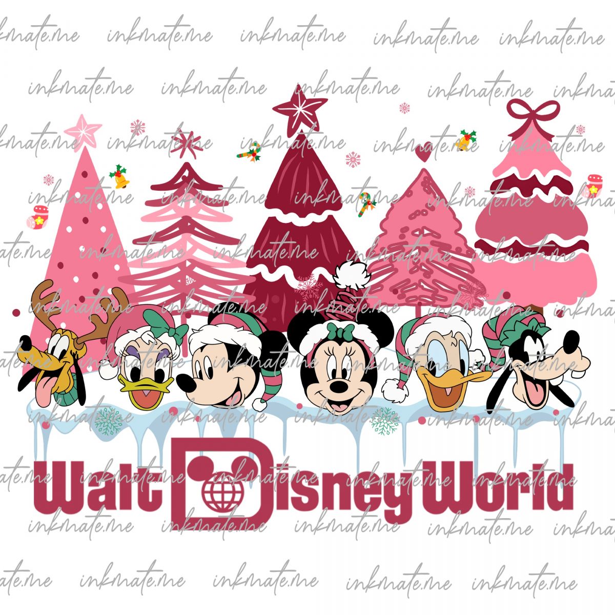 Merry Christmas Png, Pink Christmas Tree Png, Xmas Holiday Png, Christmas Mouse And Friends, Christmas Friends Png, Pink Christmas Png