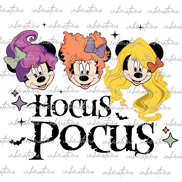 Cute Mouse Happy Halloween Png, Witches Sisters, Trick Or Treat Png, Halloween Witch Png, Mouse Witches Png,Halloween Png,Sublimation Design