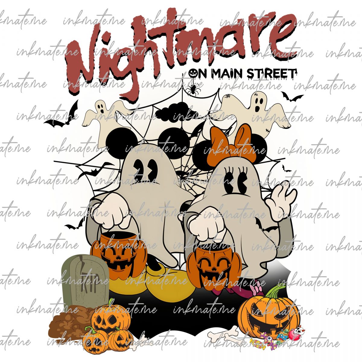 Vintage Mouse Ghost Halloween Png, Spooky Season, Happy Halloween Png, Boo Png, Trick Or Treat Png, Halloween Ghost Png, Pumpkin, Fall Png