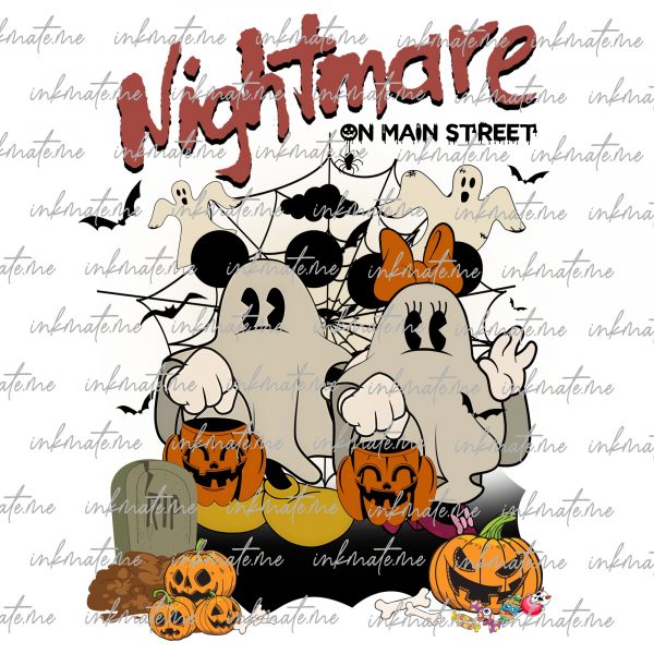 Vintage Mouse Ghost Halloween Png, Spooky Season, Happy Halloween Png, Boo Png, Trick Or Treat Png, Halloween Ghost Png, Pumpkin, Fall Png