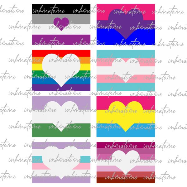 Transgender Flag, LGBTQ+ Community, LGBT Pride, Pride Heart, Love is Love, Rainbow Flag, Pride Month, Gender Fluidity, Equality Sign