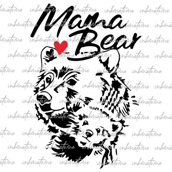 Mama Bear and Cub, Bear Family Silhouette, Mama Bear Quote, Family Bear, Mama Bear Hug, Mother Bear Love