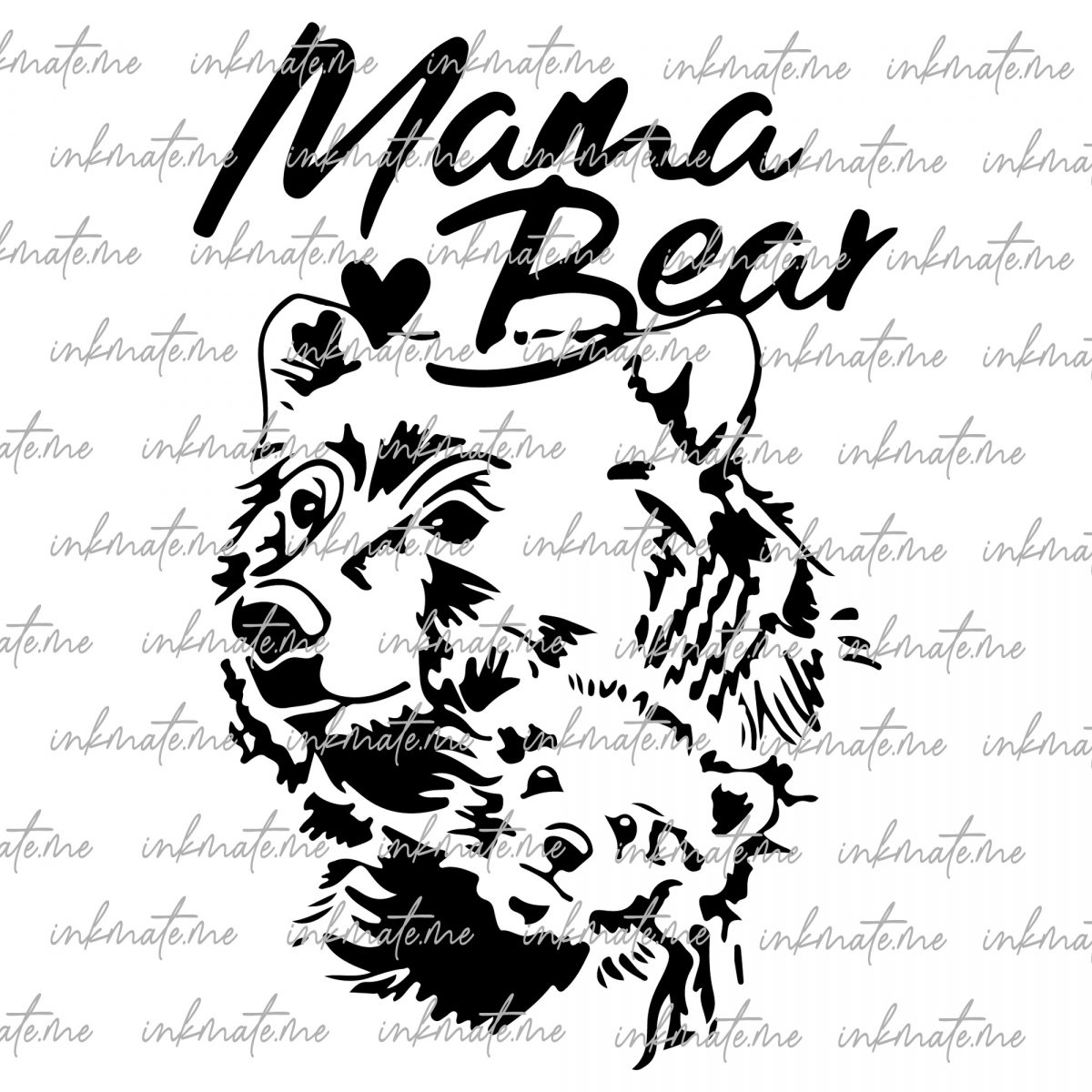 Mama Bear Paw, Mama Bear Quote, Mama Bear Hug, Bear Family Silhouette