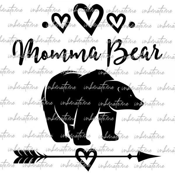 Mama Bear Quote, Family Bear, Mama Bear Hug, Mother Bear Love, Bear Family Silhouette, Mama Bear and Cub, Protective Mama Bear