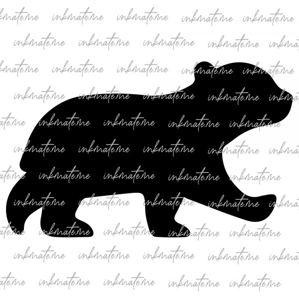 Bear Family Silhouette, Mama Bear Paw, Protective Mama Bear, Family Bear, Mother Bear Love, Mama Bear Hug, Mama Bear and Cub