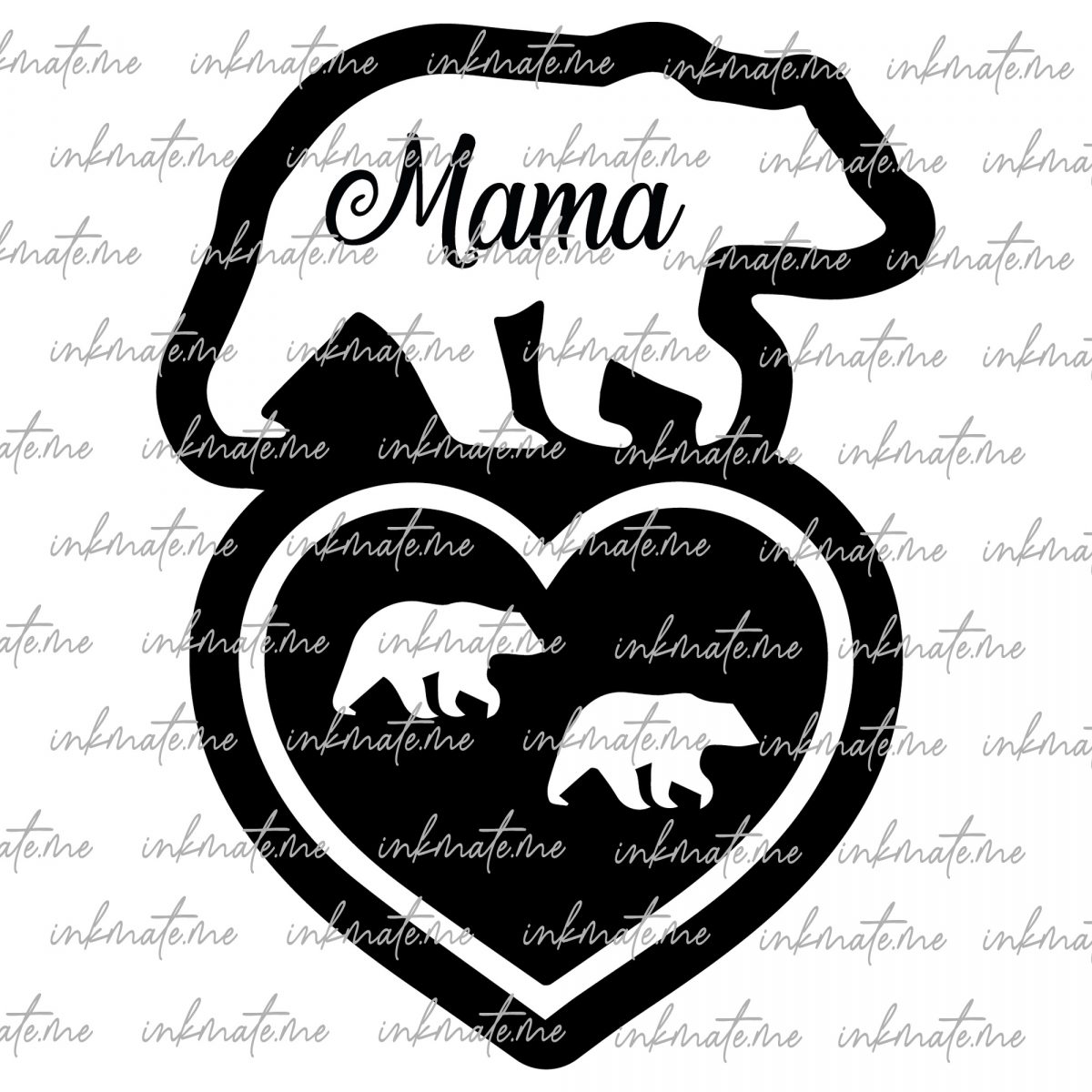 Mama Bear Hug, Mother Bear Love, Mama Bear and Cub, Mama Bear Paw, Bear Family Silhouette, Family Bear, Mama Bear Quote