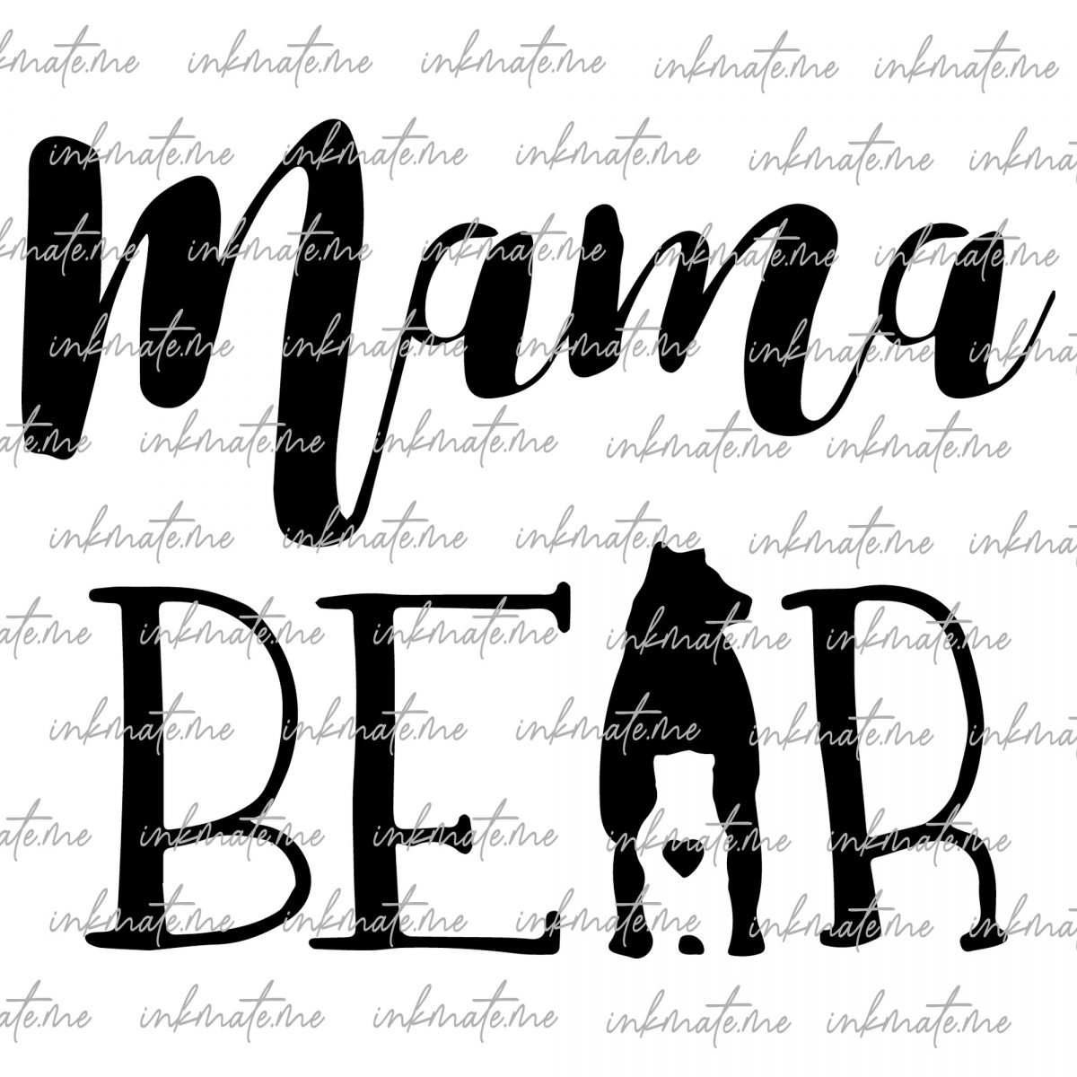 Family Bear, Protective Mama Bear, Mama Bear Paw, Mama Bear and Cub, Mama Bear Hug, Mother Bear Love, Bear Family Silhouette