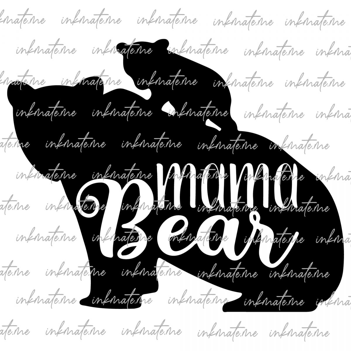 Family Bear, Mama Bear Hug, Mama Bear Paw, Protective Mama Bear