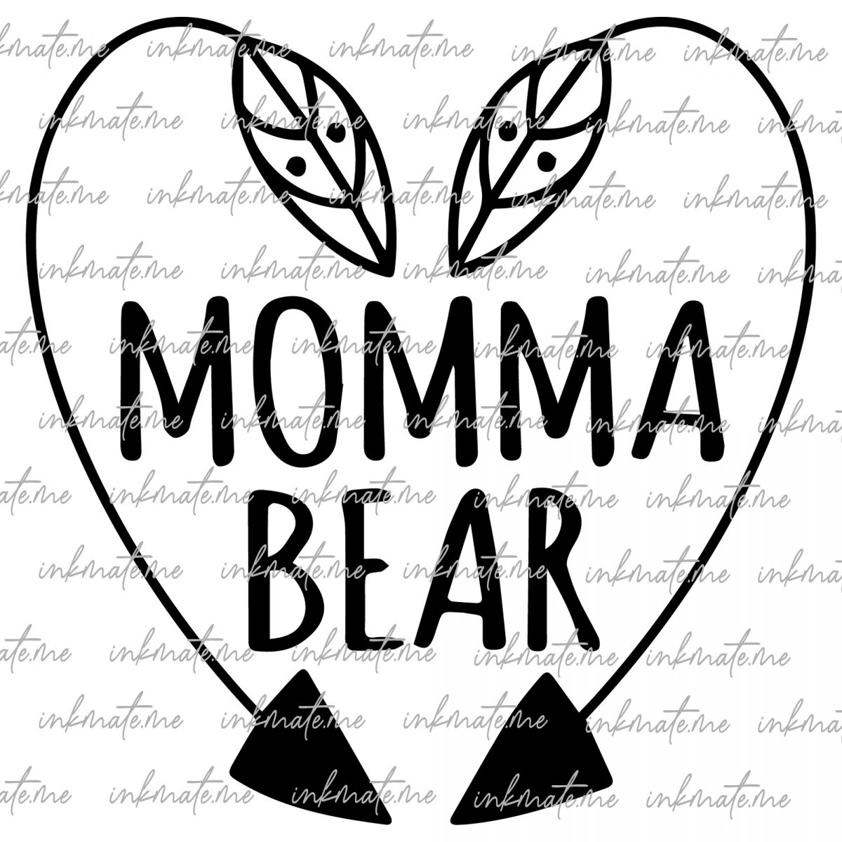 Bear Family Silhouette, Mother Bear Love, Protective Mama Bear