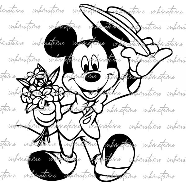 Disney Love Story, Disney Wedding, Mickey & Minnie Wedding, Just Married Magic, Disney Bride & Groom