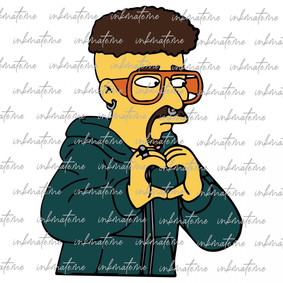 Bad Bunny Portrait, Reggaeton Star PNG, Urban Music Star, Latin Music PNG, Bad Bunny Graphic, Bad Bunny PNG, Bad Bunny Art