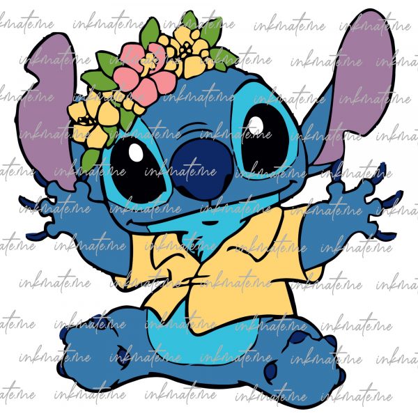 Tropical Fun, Ohana Means Family, Hawaiian Adventure, Alien Friendship, Stitch Cuddles, Stitch Surfing, Island Protector, Space Misfit, Lilo's Dance