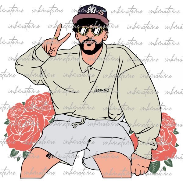 Music Icon PNG, Bad Bunny Portrait, Reggaeton Star PNG, Latin Music PNG, Bad Bunny Art, Bad Bunny PNG, Bad Bunny Image, Urban Music Star, Bad Bunny Graphic