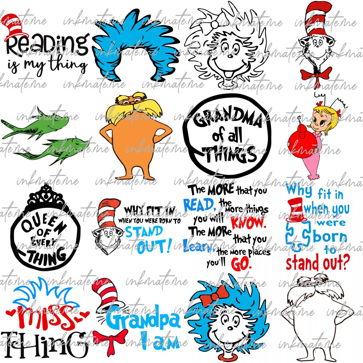 Dr. Suess Alphabet Png, Dr. Suess Bundle,