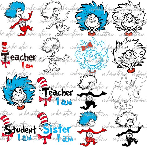 Dr. Suess Alphabet Png, Dr. Suess Bundle,