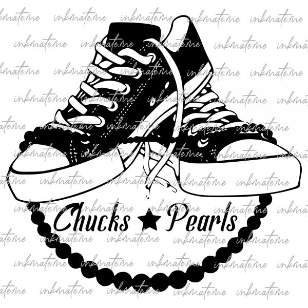 Casual Meets Classy, Chic Chucks, Fashion Statement, Elegant Pearls, Stylish Footwear, Sophisticated Pearls